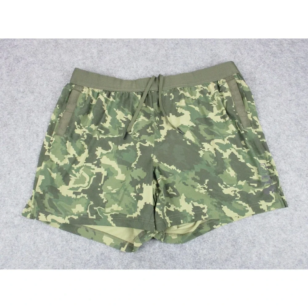 511 Tactical Shorts Mens 2XL XXL Green Camo PT Physical Training Drawstring